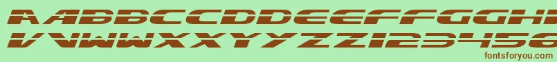 フォントExcelate – 緑の背景に茶色のフォント