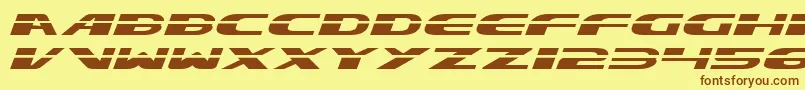 Excelate Font – Brown Fonts on Yellow Background