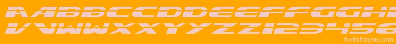 フォントExcelate – オレンジの背景にピンクのフォント