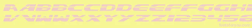 フォントExcelate – ピンクのフォント、黄色の背景