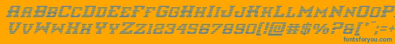 interceptorgradital Font – Blue Fonts on Orange Background