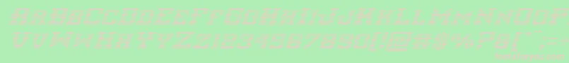 interceptorgradital Font – Pink Fonts on Green Background