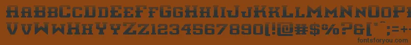 フォントinterceptorhalf – 黒い文字が茶色の背景にあります