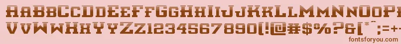 interceptorhalf Font – Brown Fonts on Pink Background