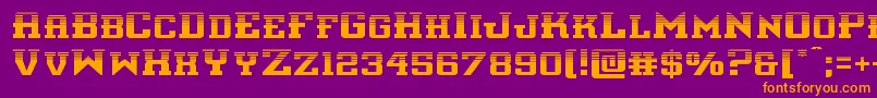 interceptorhalf Font – Orange Fonts on Purple Background