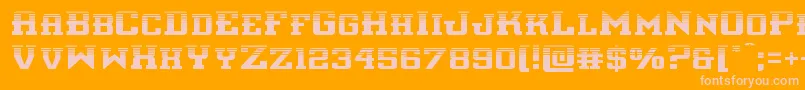 interceptorhalf Font – Pink Fonts on Orange Background