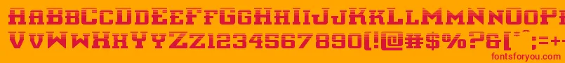 interceptorhalf Font – Red Fonts on Orange Background