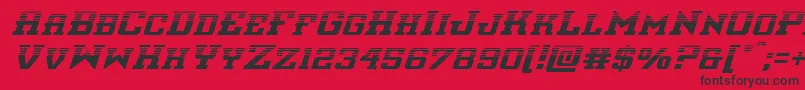 interceptorhalfital Font – Black Fonts on Red Background