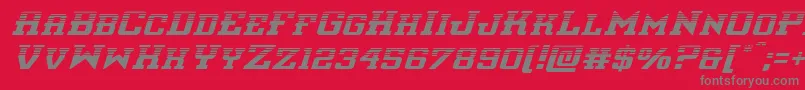 interceptorhalfital Font – Gray Fonts on Red Background