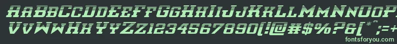 interceptorhalfital-fontti – vihreät fontit mustalla taustalla