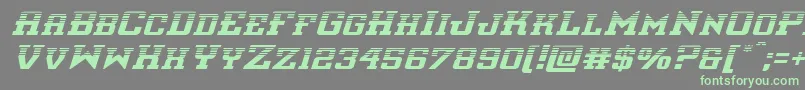 フォントinterceptorhalfital – 灰色の背景に緑のフォント