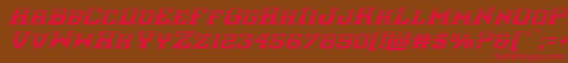 interceptorhalfital Font – Red Fonts on Brown Background