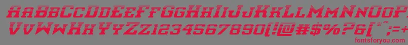 interceptorhalfital Font – Red Fonts on Gray Background