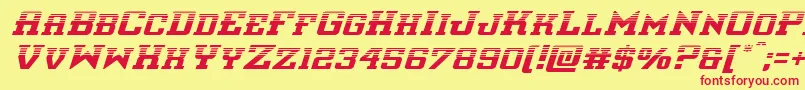 interceptorhalfital Font – Red Fonts on Yellow Background