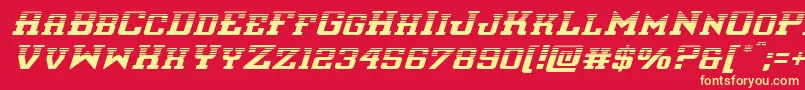 interceptorhalfital Font – Yellow Fonts on Red Background