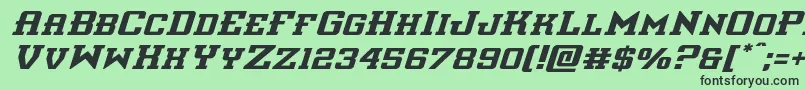 フォントinterceptorital – 緑の背景に黒い文字