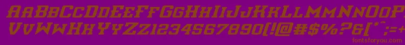 interceptorital Font – Brown Fonts on Purple Background