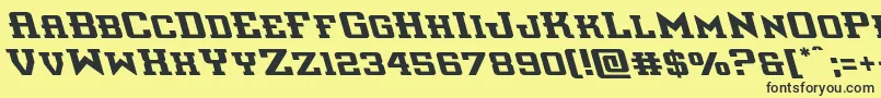 interceptorleft Font – Black Fonts on Yellow Background