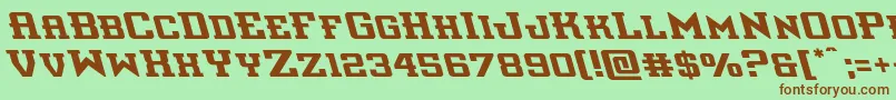 interceptorleft Font – Brown Fonts on Green Background