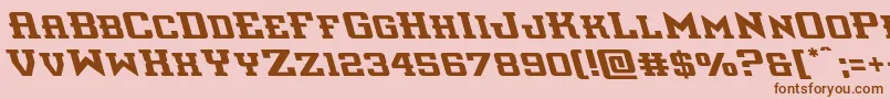 interceptorleft Font – Brown Fonts on Pink Background