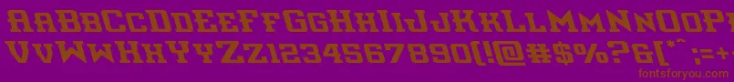 interceptorleft Font – Brown Fonts on Purple Background