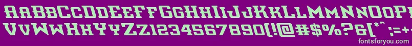 interceptorleft Font – Green Fonts on Purple Background