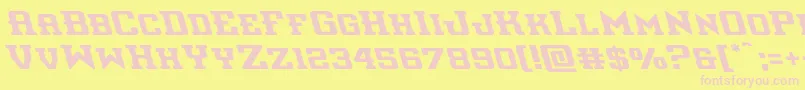 interceptorleft Font – Pink Fonts on Yellow Background