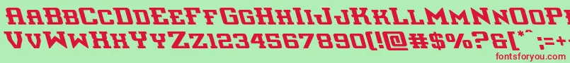 interceptorleft Font – Red Fonts on Green Background