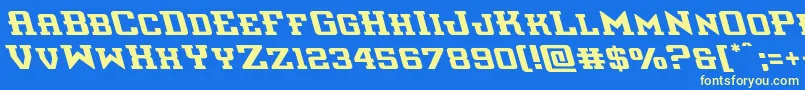 interceptorleft Font – Yellow Fonts on Blue Background