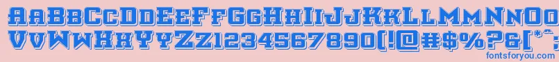 interceptorpunch Font – Blue Fonts on Pink Background