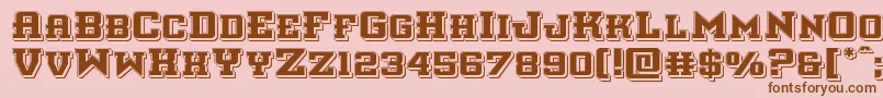 interceptorpunch Font – Brown Fonts on Pink Background