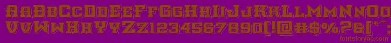 interceptorpunch Font – Brown Fonts on Purple Background