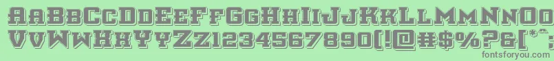 interceptorpunch Font – Gray Fonts on Green Background