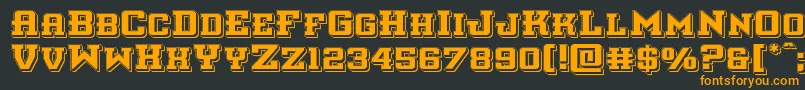 interceptorpunch Font – Orange Fonts on Black Background