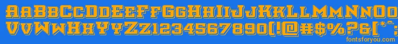 interceptorpunch Font – Orange Fonts on Blue Background