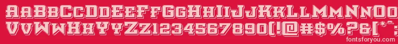 interceptorpunch Font – Pink Fonts on Red Background