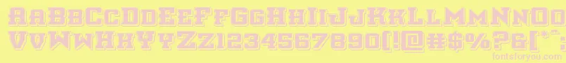 Saiba mais sobre a fonte interceptorpunch Fonte interceptorpunch – fontes rosa em um fundo amarelo