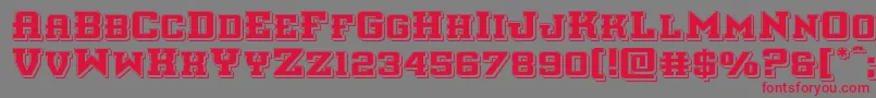 interceptorpunch Font – Red Fonts on Gray Background