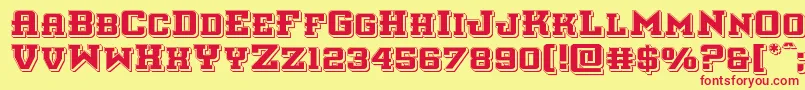 interceptorpunch Font – Red Fonts on Yellow Background