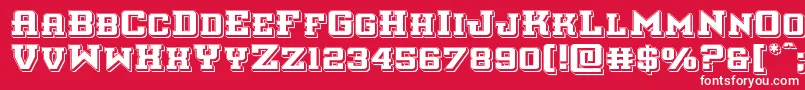 interceptorpunch Font – White Fonts on Red Background