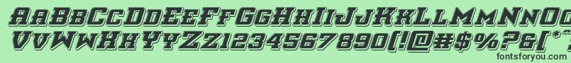 interceptorpunchital Font – Black Fonts on Green Background