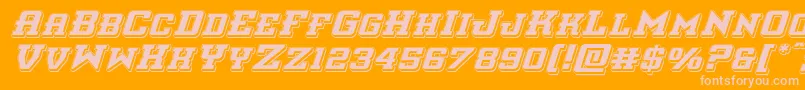 interceptorpunchital Font – Pink Fonts on Orange Background