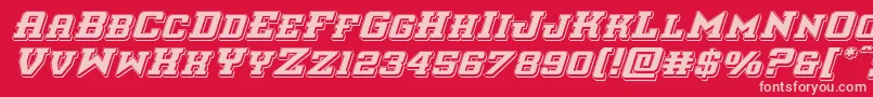 interceptorpunchital Font – Pink Fonts on Red Background