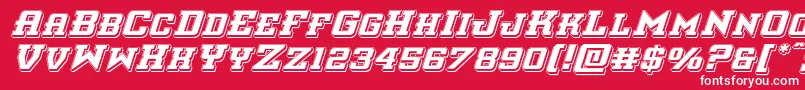 interceptorpunchital Font – White Fonts on Red Background