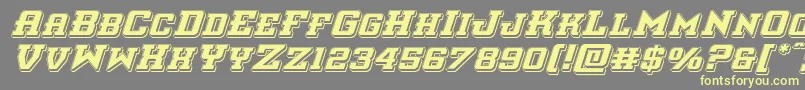 interceptorpunchital Font – Yellow Fonts on Gray Background