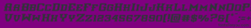 フォントinterceptorsemital – 紫の背景に黒い文字