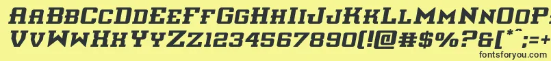 interceptorsemital Font – Black Fonts on Yellow Background