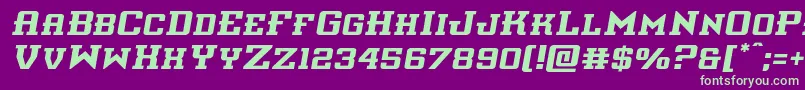 interceptorsemital Font – Green Fonts on Purple Background