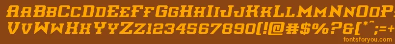 interceptorsemital Font – Orange Fonts on Brown Background