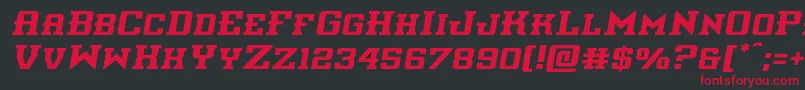 interceptorsemital Font – Red Fonts on Black Background